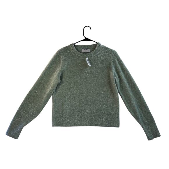 Old Navy Sparkly Mint Green Pullover Sweater Women's Size M - Picture 1 of 10